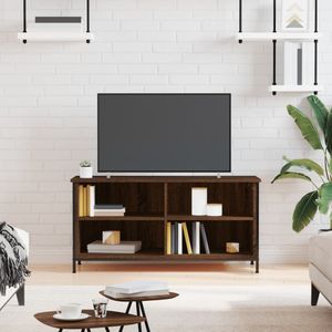 Tv-meubel 100x40x50 cm bewerkt hout bruineikenkleurig