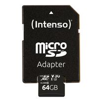 Intenso Professional microSDXC-kaart 64 GB Class 10, UHS-I Incl. SD-adapter - thumbnail