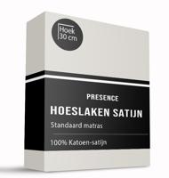Hoeslaken - Katoen Satijn - 80x200 cm - Keuze Uit Meerdere Kleuren - Presence - Dekbed-Discounter.nl