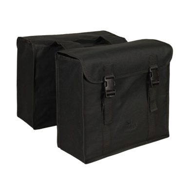 Greenlands tas dubbel zwart-zwart. afmeting 37x34x14cm.totaal inhoud 40l