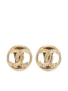 CHANEL Pre-Owned boucles d'oreilles clip à logo CC (années 1970)