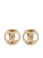 CHANEL Pre-Owned boucles d'oreilles clip à logo CC (années 1970) - thumbnail