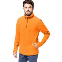 Fleece trui - oranje - Koningsdag - warme sweater - voor heren - polyester 2XL  - - thumbnail