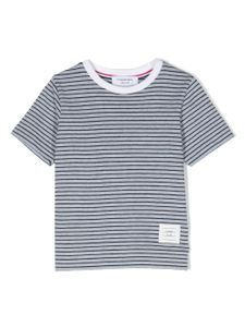 Thom Browne Kids t-shirt à rayures - Bleu