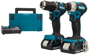 Makita DLX2423AJ | Combopack | DDF487 Accuboor + DTD157 Slagschroevendraaier | 18V | 2,0 AH | Li-ion | Set