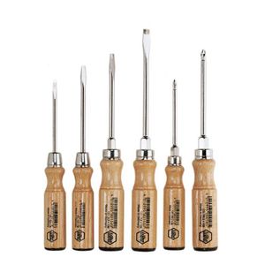 Schroevendraaierset Sleufkop/ Phillips Hout , 6-delig Wiha