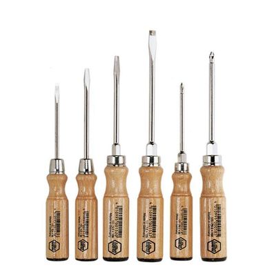Schroevendraaierset Sleufkop/ Phillips Hout , 6-delig Wiha