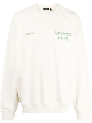 FIVE CM sweat en coton à slogan brodé - Tons neutres