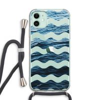 Oceaan: iPhone 11 Transparant Hoesje met koord