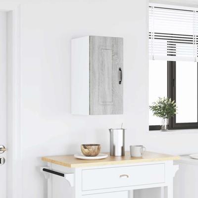 Keukenwandkast Kalmar bewerkt hout grijs sonoma eiken
