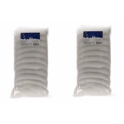 Sneeuw watten - 8x - zak - 100 gram - winterdecoratie - winterversiering