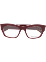 Balenciaga Eyewear lunettes de vue rectangulaires à logo - Rouge - thumbnail