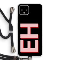 Monogram: Pixel 4 Transparant Hoesje met koord