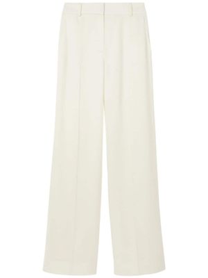 Burberry pantalon ample à fini satiné - Blanc