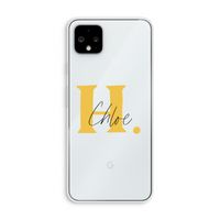 Amber Script: Pixel 4 XL Transparant Hoesje