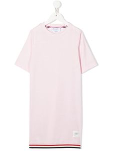 Thom Browne Kids robe à détails rayés - Rose