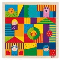 Goki houten boerderij puzzel, 43dlg.