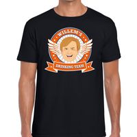 Zwart Koningsdag Willem drinking team t-shirt heren