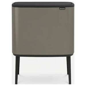 brabantia Bo Touch Bin 316142 Afvalbak 34 l Staal (l x b x h) 312 x 540 x 680 mm Platinum/Black 1 stuk(s)