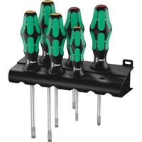 Wera 334/6 Schroevendraaierset Werkplaats 6-delig Plat, Kruiskop Phillips - thumbnail