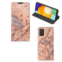 Samsung Galaxy A03s Standcase Marmer Oranje