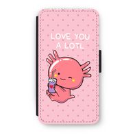 Love You A Lotl: iPhone XS Flip Hoesje