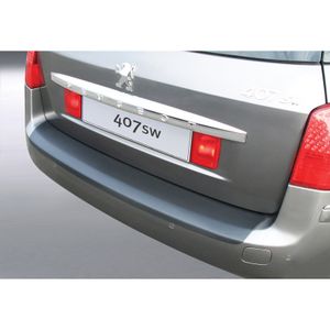 Bumper beschermer passend voor Peugeot 407 SW 2009- Zwart GRRBP437