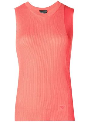 Emporio Armani débardeur à design nervuré - Rose