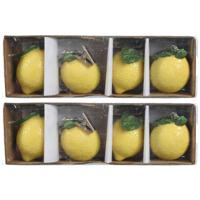 Decoris tafelkleedgewichten - 8x - citroen - kunststeen - geel - Tafelkleedgewichten