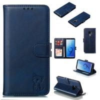 Lederen beschermhoes voor Galaxy S9 (blauw)