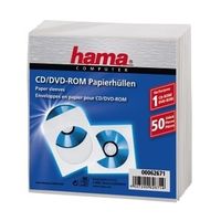 Hama 00062671 CD-hoes 1 CD/DVD/Blu-Ray Wit Papier 50 stuk(s)