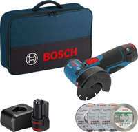 Bosch Blauw GWS 12V-76 | Haakse Accuslijpmachine | 12V | 2.0Ah Li-Ion - 06019F200C