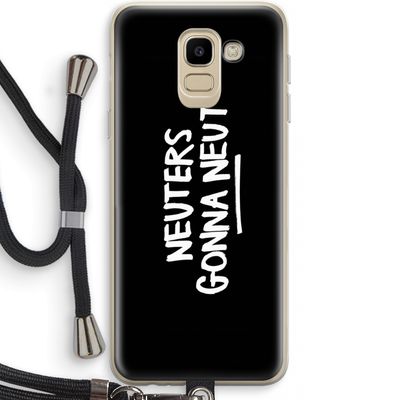 Neuters (zwart): Samsung Galaxy J6 (2018) Transparant Hoesje met koord