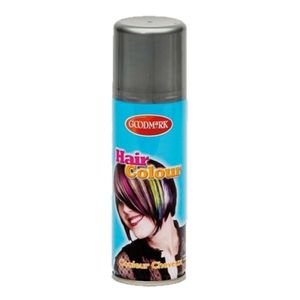 Carnaval verkleed haar verf/spray zilver 125 ml