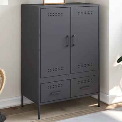 Hoge kast 68x39x101,5 cm staal antracietkleurig