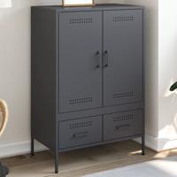 Hoge kast 68x39x101,5 cm staal antracietkleurig