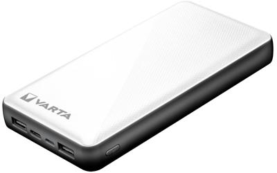 Varta Powerbank 20.000mA zilver + led indicatie USB en USB-C - 3509030