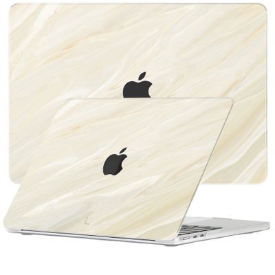 Lunso MacBook Air 15 inch (2023-2025) cover hoes - case - Creamy Vibes