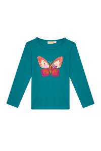 Someone Meisjes t-shirt LS - Donker mint blauw