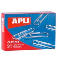 Clip Apli Nº4 50 mm Zilverkleurig (10 Onderdelen)