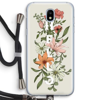 Hello bloemen: Samsung Galaxy J5 (2017) Transparant Hoesje met koord