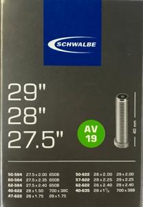 Schwalbe fiets binnenband 27.5/28/29 inch AV 19