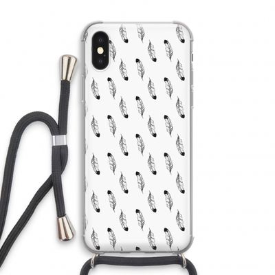 Pluimen: iPhone XS Transparant Hoesje met koord