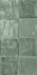 Wandtegel groen Marokkaans Sartoria Tsquare 15x15cm mint tea glans gerectificeerd