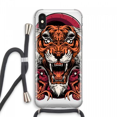 Tiger and Rattlesnakes: iPhone XS Max Transparant Hoesje met koord