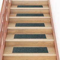 VidaXL Trapmatten zelfklevend 15 stuks 76x20 cm groen rechthoekig