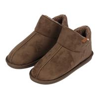 Apollo sloffen - dames - donkerbruin - voering wol - suede - pantoffels - met antislip