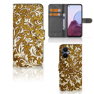 Wallet Case OPPO Reno 8 Lite | OnePlus Nord N20 Barok Goud