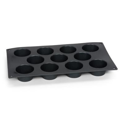 Patisse mini muffinvorm 11 vaks 29x17 cm zwart/siliconen