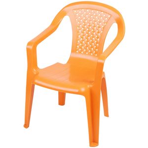 Sunnydays Kinderstoel - oranje - kunststof - buiten/binnen - L37 x B35 x H52 cm - tuinstoelen   -